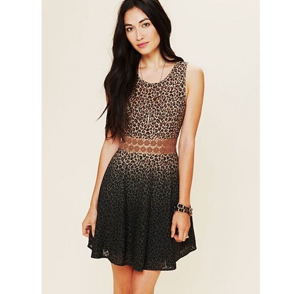 Free People Leopard Daisy Dress - Picture 1 of 8